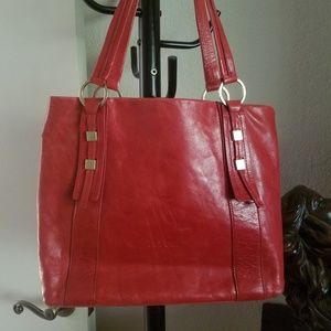 Leather ferchi handbag